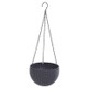 Rattan-like Hanging Basket Plastic Garden Flower Pot Creative Green Dill Absorbent Hanging Basin, Size:XL(Gray Ordinary Version)