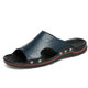 Men Casual Beach Shoes Slippers Microfiber Wear Sandals, Size:39(Blue)