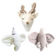 Animal Head Indoor Children Room Background Wall Hanging Three-dimensional Ornament(Flax Moose)