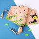 Creative Cute Cartoon Children Full Automatic Sun Umbrella Folding Vinyl Umbrella(Rubber Powder)