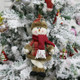 3 PCS Santa Claus Snowman Doll Pendant Christmas Decorations Christmas Ornaments Pendant Gifts, Style:Curved Feet(Snowman)