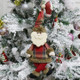 3 PCS Santa Claus Snowman Doll Pendant Christmas Decorations Christmas Ornaments Pendant Gifts, Style:Curved Feet(Senior)