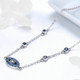 Magic Eye S925 Sterling Silver Necklace Ladies Blue Eye Inlaid Zircon Necklace