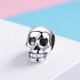 S925 Sterling Silver White Surprise Skull Bead DIY Bracelet Accessory