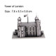 3 PCS 3D Metal Assembly Model World Building DIY Puzzle Toy, Style:Tower of London