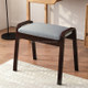 Modern Minimalist Makeup Stool Bedroom Solid Wood Chair Home Bench(Brown Light Gray)