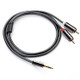 1m Gold Plated 3.5mm Jack to 2 x RCA Male Stereo Audio Cable