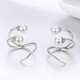 Simple Women Pearl Earrings Sterling Silver Wild Earrings