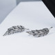 Diamond Leaf Silver Earrings Female S925 Sterling Silver Earrings