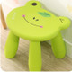 Thickened Children Chair Baby Plastic Stool Cute Cartoon Kindergarten Stool(Green Frog)