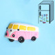 10 PCS Resin Cartoon DIY Creative Refrigerator Sticker Decoration(Pink Bus)