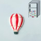 10 PCS Resin Cartoon DIY Creative Refrigerator Sticker Decoration(Red Hot Air Balloon)