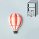 10 PCS Resin Cartoon DIY Creative Refrigerator Sticker Decoration(Orange Hot Air Balloon)