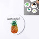 25 PCS Round Cartoon Non-slip Anti-scalding Coaster Creative Insulation Mat Cute Placemat, Size:L(Pineapple)