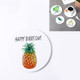 25 PCS Round Cartoon Non-slip Anti-scalding Coaster Creative Insulation Mat Cute Placemat, Size:L(Pineapple)