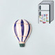 10 PCS Resin Cartoon DIY Creative Refrigerator Sticker Decoration(Blue Hot Air Balloon)