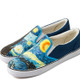 Hand Painted Women Flat Casual Canvas Shoes Customize Design Shoes, Shoes Size:36(W204C New)