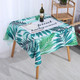 2 PCS Christmas Printed Waterproof And Oilproof Tablecloth Square Tablecloth Table Mat, Specification: 140x140cm(Style 1 Green Leaf)