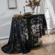 Round Lace Tablecloth Cover Cloth Retro Dining Table Coffee Table Tablecloth, Size: 190 CM(Black)
