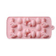 6 PCS Duckling Egg Silicone Chocolate Ice Tray Fondant Mould Cartoon Shape Pudding Baking Mould(Pink)