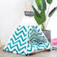 Striped Pattern Pet Tent Bed with Cushion, Size:Small 40×40×50cm(Green)