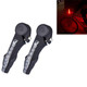 2 PCS Bicycle Horn Vice Handlebar Turn Signal Mountain Biker Handlebar Lamp Riding Accessories(Black Red Light)