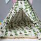 Pet Tent Lime Leaf Kennel Pet Bed, Specification: Small 40×40×50cm(Green Leaves with Cushion)
