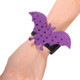 25 PCS Halloween Pop Ring Bracelet Ghost Festival Gift Party Decorations(Purple Bat )