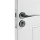 Space Aluminum Indoor Mute Split Lock Bedroom Solid Handle Wooden Door Hardware Lock, Style:High 58 Magnetic Package