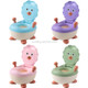 Children Spacious Backrest Thickened Non-slip Toilet Cute Cartoon Baby Training Toilet, Style:Hard Pad(Purple)