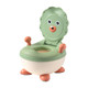 Children Spacious Backrest Thickened Non-slip Toilet Cute Cartoon Baby Training Toilet, Style:PU Soft Pad(Green)