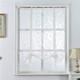 Kitchen Short Curtain Jacquard Blinds Flower Home Decoration, Size:140cm x160cm(White)