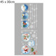 6 PCS Christmas Wall Stickers Shopping Mall Christmas Decoration Window Glass Stickers(Drop Ball)