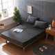 3 in 1 Warm Comfortable Short Plush Soft Velvet Bed Mattress Cover with 2PCS Pillowcases, Size:150x200x25cm(Dark Gray)