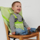 Baby Portable Seat Kids Chair Travel Foldable Washable Infant Dining Seat Cover Safety Belt(Green)