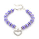 5 PCS Pet Supplies Pearl Necklace Pet Collars Cat and Dog Accessories, Size:L(Purple)