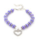 5 PCS Pet Supplies Pearl Necklace Pet Collars Cat and Dog Accessories, Size:M(Purple)