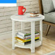 Small Size Home Wooden Coffee Table Simple Modern Living Room Sofa Bedroom Round Tea Table, Size:60*60*43cm(Warm white)