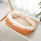 Kennel Dog Mat Dual-Use Winter Warm Cat Litter, Size:70x80cm(Orange White)