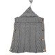 Children Sweater Wooden Button Tassel Hat Baby Hooded Sleeping Bag, Size:One Size(Gray)