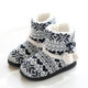 Winter High-Top Cotton Slippers Cotton Slippers With Heel Velvet Thick-Soled Indoor Warm Shoes, Size:37-38(Black)