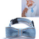4 PCS Pet Cowboy Bow Tie Collar Cats Dogs Adjustable Tie Collars Pet Accessories Supplies, Size:S 16-32cm, Style:Big Bowknot(Light Blue)