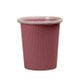 10 PCS Household Kitchen Bathroom Plastic Trash Can without Cover Lip, Size:L 25.5x28x18cm(Pink)