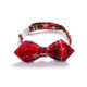 5 PCS Snowflake Christmas Red Plaid Adjustable Pet Bow Tie Collar Bow Knot Cat Dog Collar, Size:S 17-30cm, Style:Pointed Bowknot