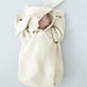Cute Rabbit Ear Stereo Sleeping Bag Knitted Baby Quilt, Size:0-1 Years Old(Beige)