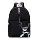 Campus College Wind Butterfly-knot Ribbon Bag Backpack(Black)