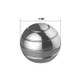 Fully Disassembled Rotating Tabletop Ball Decompression Gyroscope Tabletop Toy, Specification:Diameter 45mm(Silver)