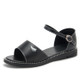 Simple Non-slip Wear-resistant Wrapped Heel Buckle Women Sandals (Color:Black Size:37)