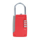 3 PCS Key Safe Box Password Lock Keys Box Metal Lock Body Padlock Type Storage Mini Safes(Red)