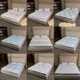 Foldable Natural Latex Soft Mat Ice Silk Fabric Sleeping Mat Pillowcase, Size:200x220cm(1xMat,2xPillowcase))(Colorful)